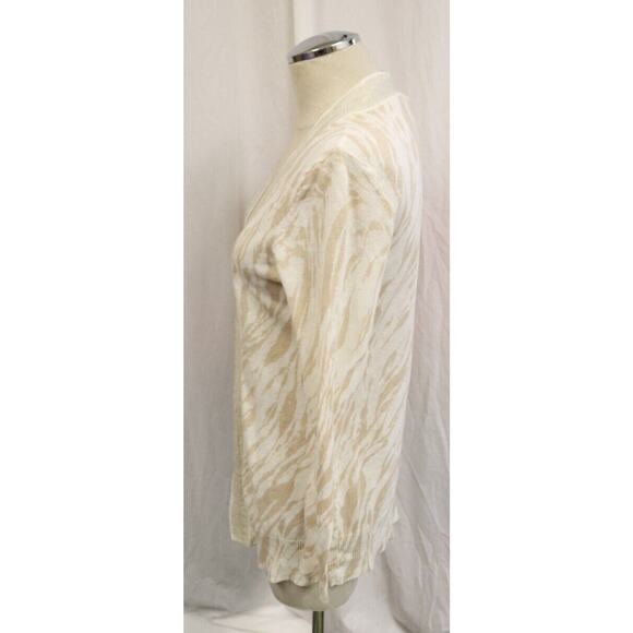 Chico Ivory Open Cardigan Size s/4 Animal Print (10) - Picture 2 of 8